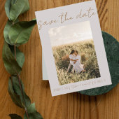 Modernes Boho Gray One Foto Save the Date