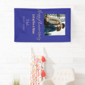 Modernes boho Happy-Jubiläum geben den Namen blue  Banner (Insitu)
