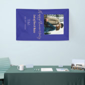 Modernes boho Happy-Jubiläum geben den Namen blue  Banner (Messeveranstaltung)