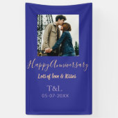 Modernes boho Happy-Jubiläum geben den Namen blue  Banner (Vertikal)