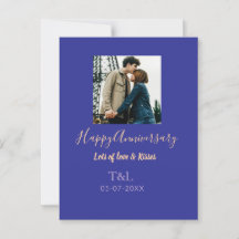 Modernes boho Happy-Jubiläum geben den Namen blue