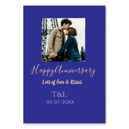 Modernes boho Happy-Jubiläum geben den Namen blue Tischnummer