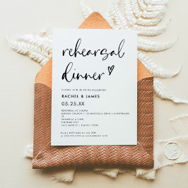 Modernes Boho Hochzeit-Probe-Dinner Einladung