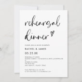 Modernes Boho Hochzeit-Probe-Dinner Einladung (Vorderseite)