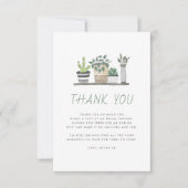 Modernes Boho Houseplants Brautparty Vielen Dank Dankeskarte (Vorderseite)