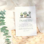 Modernes Boho Houseplants Brautparty Vielen Dank Dankeskarte<br><div class="desc">Niedliche Aquarellhaus Pflanze Brautparty danke Karten. Made to match our "Let's Shower The Bride | Moderne Boho Houseplant" Einladungen. Sehen Sie sich die auf dieser Seite verlinkte Sammlung an,  um passende Artikel zu finden,  oder besuchen Sie unseren Shop für weitere Brautparty-Designs.</div>