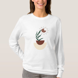 Modernes Boho-Langarm-T-Shirt T-Shirt