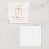 Modernes Boho Minimal Palm Tree Business Mitteilungskarte (Vorne/Hinten)