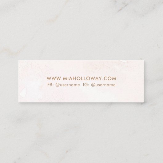 Modernes Boho Minimal Palm Tree Business Telefonnummerkarte (Rückseite)