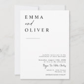 Modernes Boho Minimalistisch Wedding Foto QR Code  Einladung (Vorderseite)