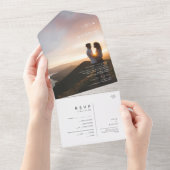 Modernes Boho Minimalistisches Foto in einer Einla All In One Einladung (Abreißen)