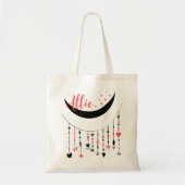 Modernes Boho Moon & Stars Trendy Tragetasche (Vorne)