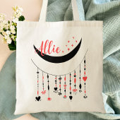 Modernes Boho Moon & Stars Trendy Tragetasche