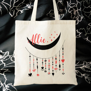 Modernes Boho Moon & Stars Trendy Tragetasche