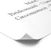 Modernes Boho Pampas Grass Floral Wedposter Poster (Ecke)