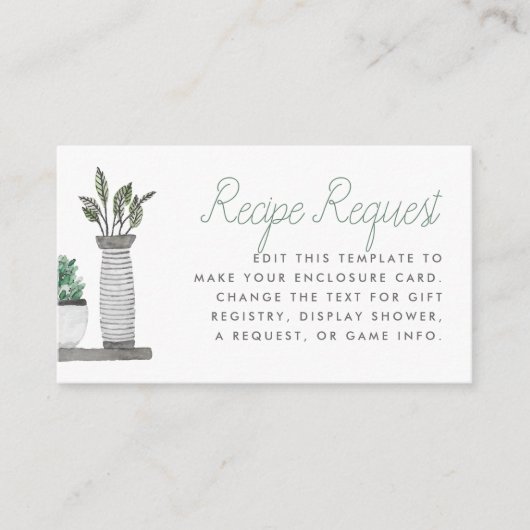 Modernes Boho Pflanze Brautparty Begleitkarte (Vorderseite)