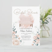 Modernes Boho Pink Elegantes Brautparty (Stehend Vorderseite)