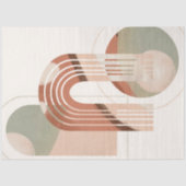 Modernes BOHO Rainbow Bio Geometric Decoupage Seidenpapier (Vorderseite)