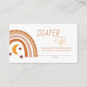 Modernes Boho Rainbow Diaper Raffle Begleitkarte (Vorderseite)
