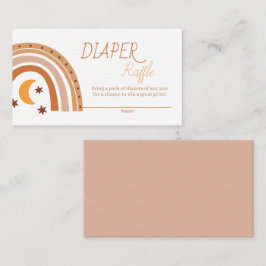 Modernes Boho Rainbow Diaper Raffle Begleitkarte