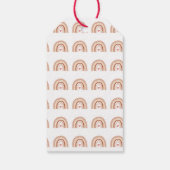 Modernes Boho Rainbow Kindergeburtstag Party Geschenkanhänger (Rückseite)