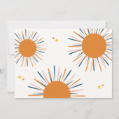 Modernes Boho Retro kommt hier zur Son Baby Dusche Einladung (Rückseite)