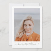 Modernes Boho Sage Green Foto Brautparty Minimal Einladung (Rückseite)