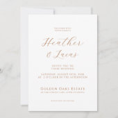 Modernes Boho Script-Foto Hochzeit Einladung (Vorderseite)