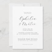Modernes Boho Script-Foto Hochzeit Einladung (Vorderseite)
