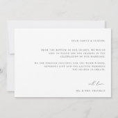 Modernes Boho Script-Hochzeitsstipendium-Foto Dankeskarte (Rückseite)