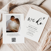 Modernes Boho Skript machen wir QR Code Hochzeit Einladung