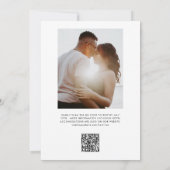 Modernes Boho Skript machen wir QR Code Hochzeit Einladung (Rückseite)