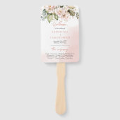 Modernes Boho Style Hochzeitsprogramm Fan Blush Fl Fächer (Vorderseite)