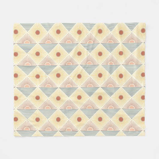 Modernes Boho Sun Fleece Throw Blanket (Vorderseite (Horizontal))