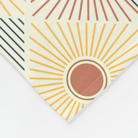 Modernes Boho Sun Fleece Throw Blanket (Ecke)