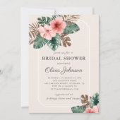 Modernes Boho tropisches Brautparty Einladung (Vorderseite)