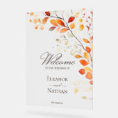 Modernes Boho Wasserfarben Herbst Herbst lässt wil Acrylschild (Winkel)