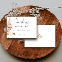 Modernes Boho Whimsikkalligraphie-Skript Save The Date