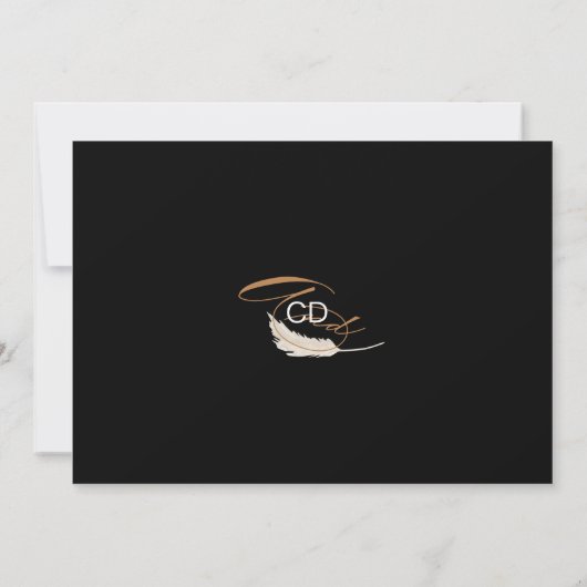 Modernes Boho Whimsikkalligraphie-Skript Save The Date (Rückseite)