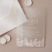 Modernes Boho Wildblume Brautparty Elegante Acryleinladungen