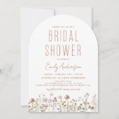 Modernes Boho Wildblume Brautparty Elegante Einladung (Vorderseite)