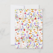 Modernes Boho Wildblume Brautparty Elegante Einladung (Rückseite)