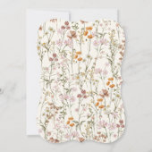 Modernes Boho Wildblume Brautparty Elegante Einladung (Rückseite)
