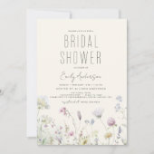 Modernes Boho Wildblume Brautparty Elegante Einladung (Vorderseite)