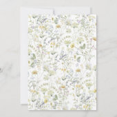 Modernes Boho Wildblume Brautparty Elegante Einladung (Rückseite)