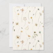 Modernes Boho Wildblume Brautparty Elegante Einladung (Rückseite)