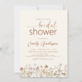 Modernes Boho Wildblume Brautparty Elegante Einladung (Vorderseite)