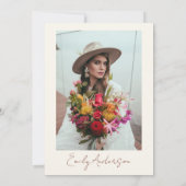 Modernes Boho Wildblume Brautparty Foto Invitat Einladung (Rückseite)