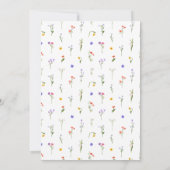 Modernes Boho-WildBlume-Skript Brautparty Einladung (Rückseite)