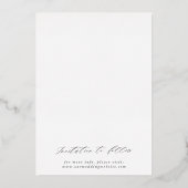 Modernes Boho Wildblume Wedding Foto Save the Date Folieneinladung (Rückseite)